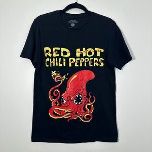 Red Hot Chili Peppers Fire Squid T-Shirt Mens Small Black Used Good Cond.